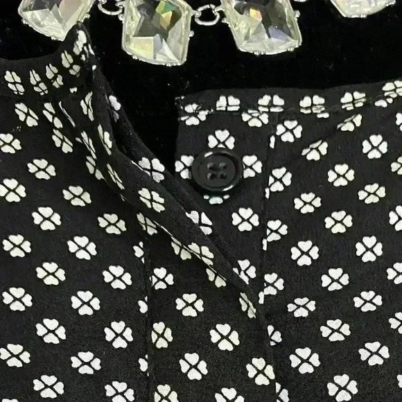 Ann Taylor Loft Clover Heart Roll-Tab Romper - Picture 7 of 12